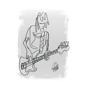 Bass Player Rock Music Poster Print Wall Art 11x17